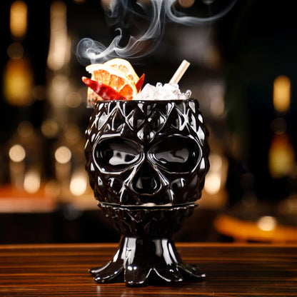 Black Skull Tiki Mug