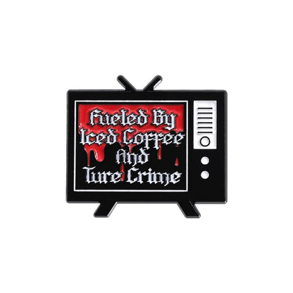 Horror Movie TV Set Enamel Pins