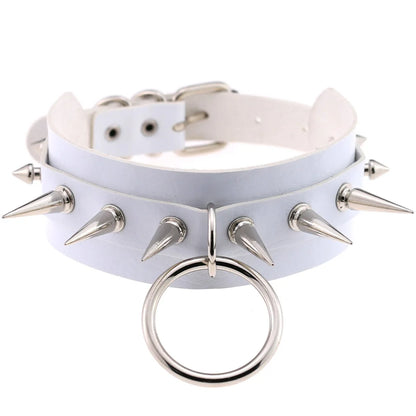 White Punk Choker Necklace