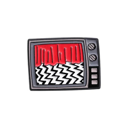 Horror Movie TV Set Enamel Pins