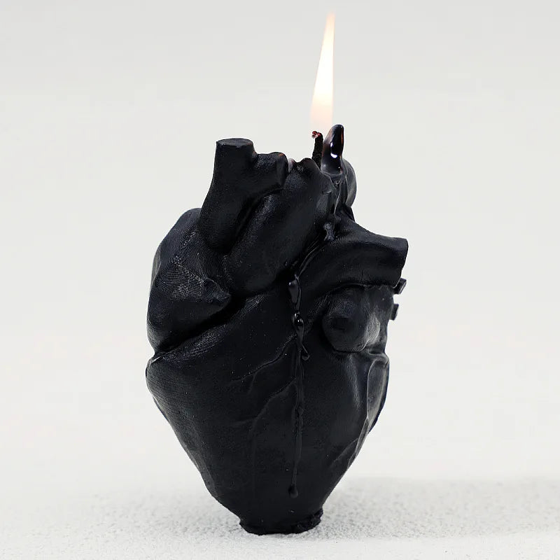 Mini decorative human heart candle