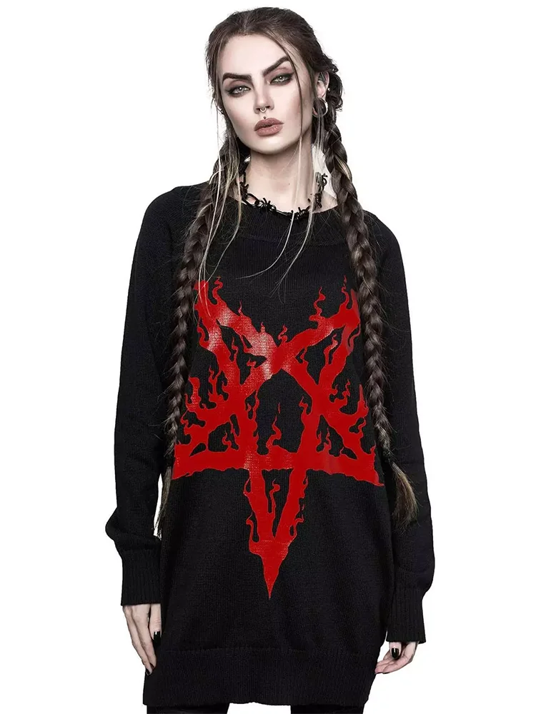 Burning Pentagram Occult Sweater