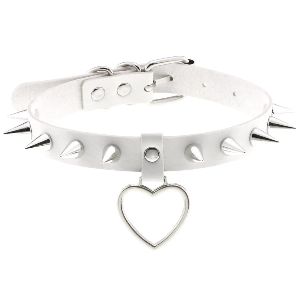 White Punk Choker Necklace