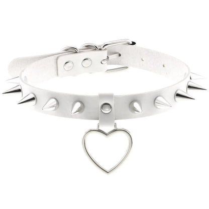 White Punk Choker Necklace