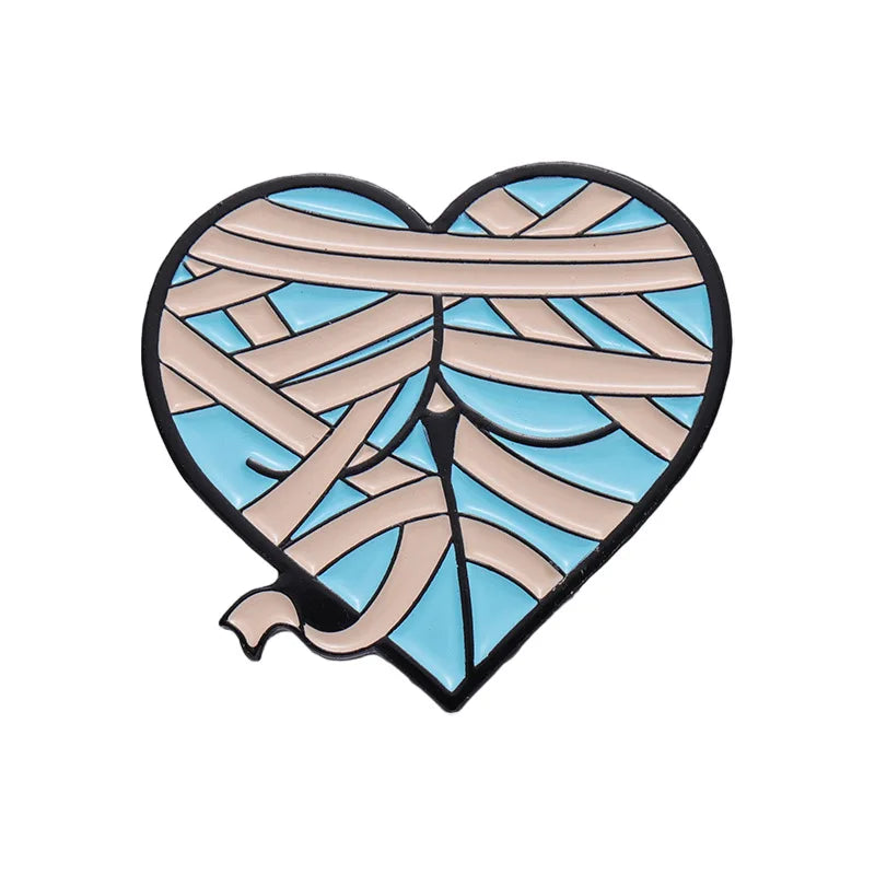 Spooky Heart Enamel Pins