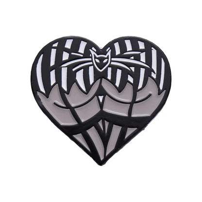 Spooky Heart Enamel Pins