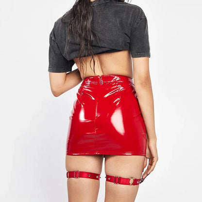 Dark Punk Leg Bondage Skirt