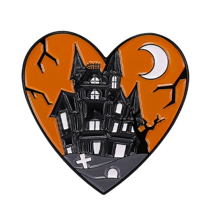 Spooky Heart Enamel Pins