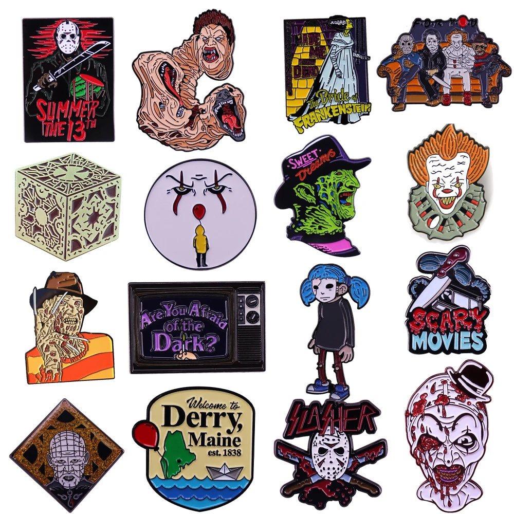 Horror Movie Enamel Pins