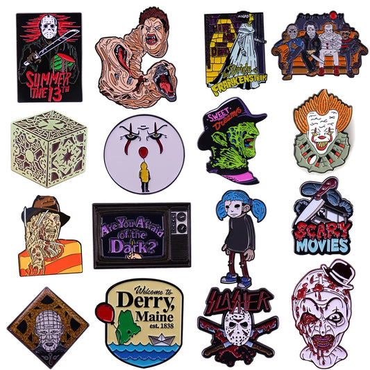 Horror Movie Enamel Pins