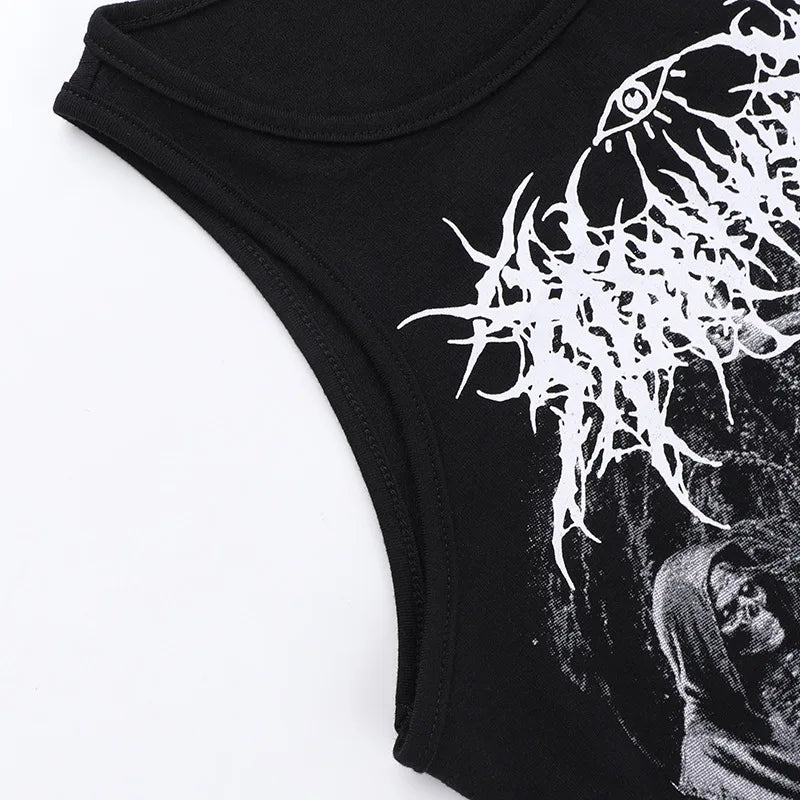 The Dark Wise Men Gothic Graphic Crop Top Shirt