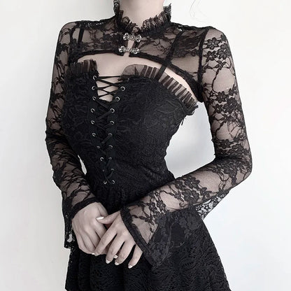 Floral Mesh Lace Sleeve Cover