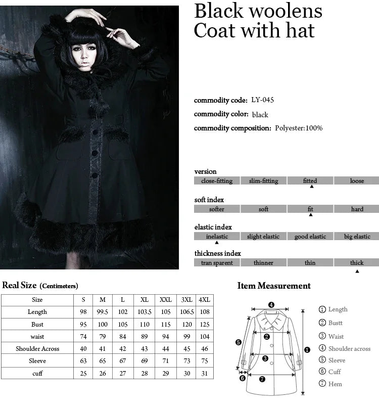 Little Black Riding Hood Overcoat