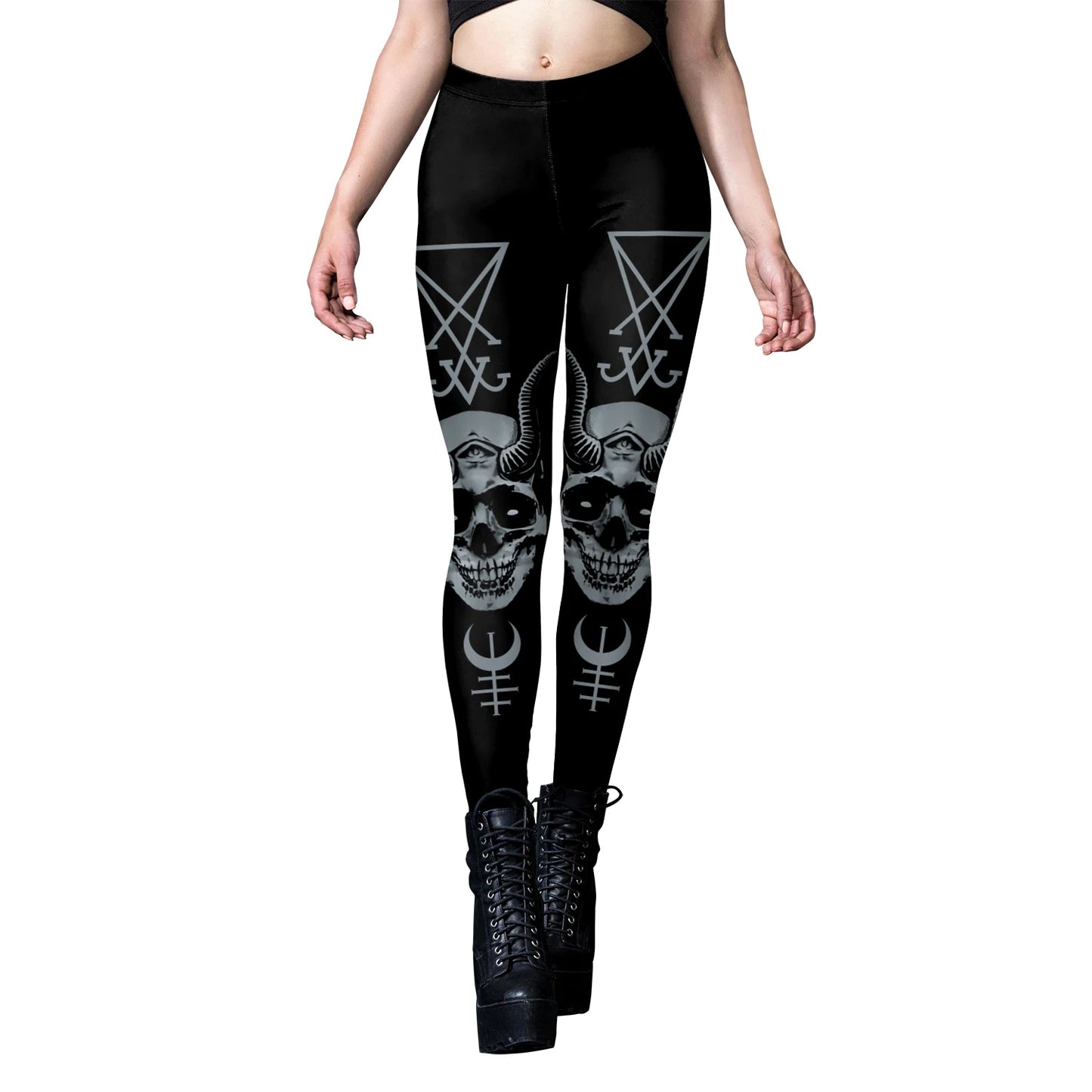 Lucifers Sigil Dark Goth Leggings