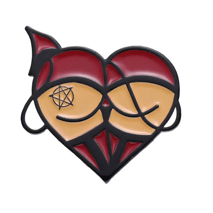 Spooky Heart Enamel Pins