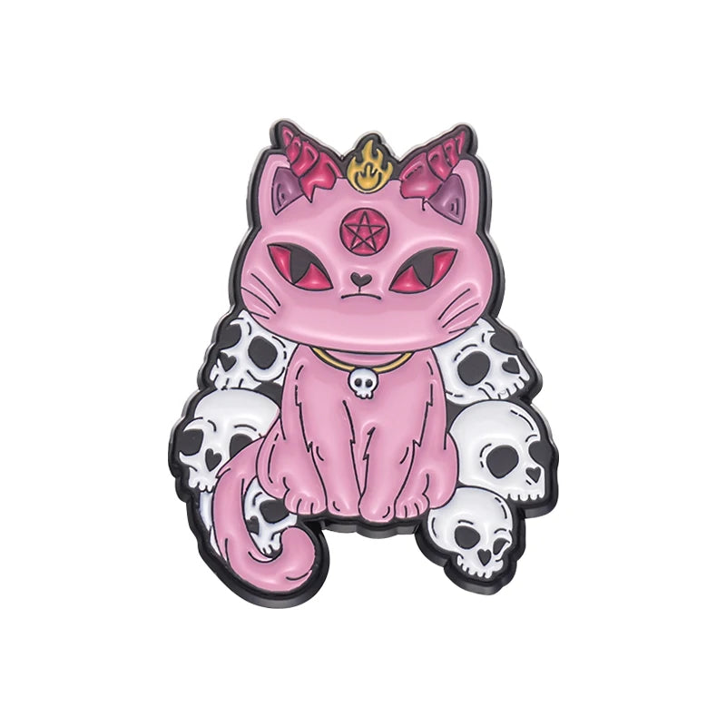 Evil Cat Enamel Pins