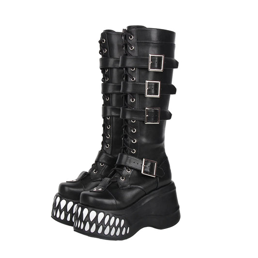 Teeth Monster Platform Combat Boots