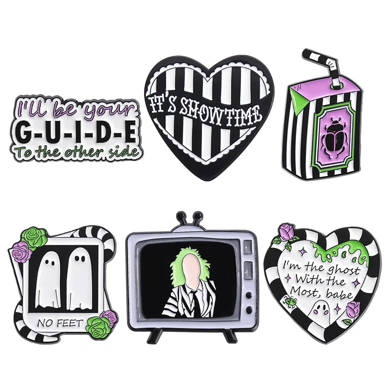 Beetlejuice Enamel Pins