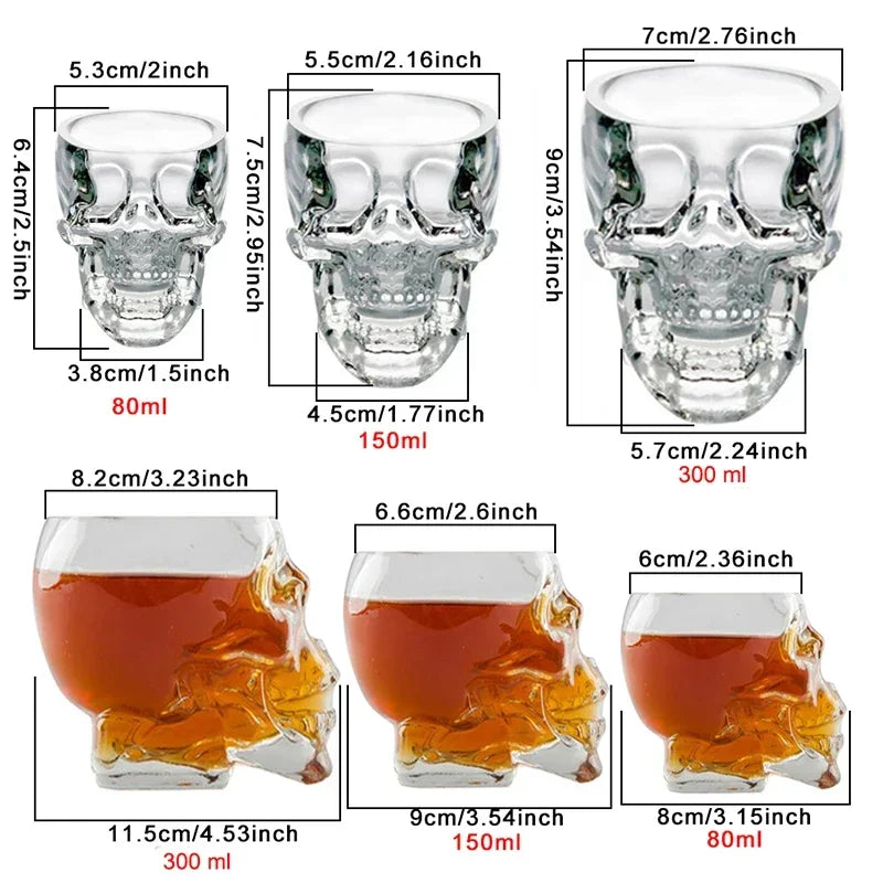 Skull Head Glass Cup