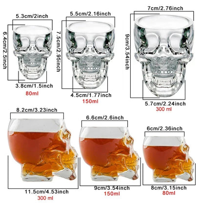 Skull Head Glass Cup