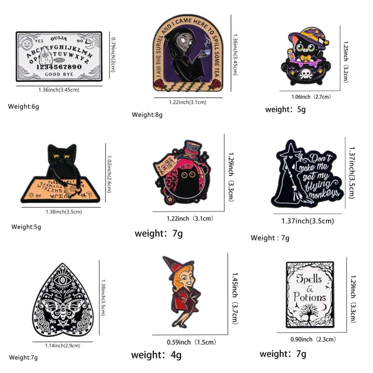 Witchy Enamel Pins