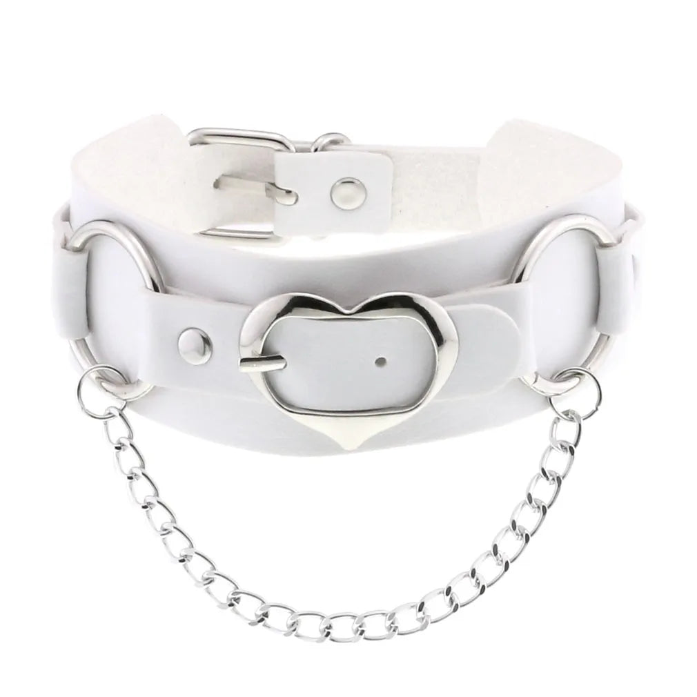 White Punk Choker Necklace