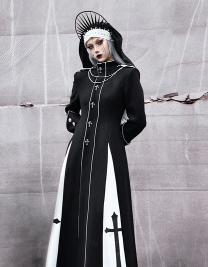 Exorcist Gothic Cross Woolen Coat