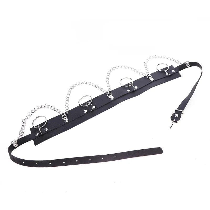 Ring Chain Wide Punk Belt