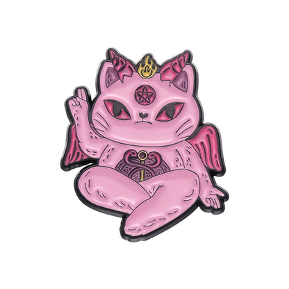 Evil Cat Enamel Pins