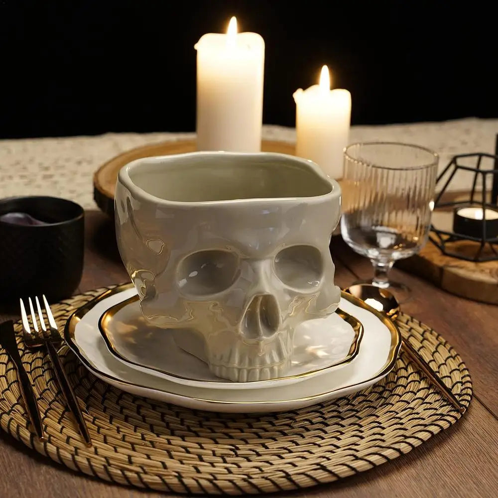 Ceramic Skull Bowl