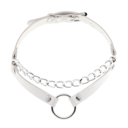 White Punk Choker Necklace