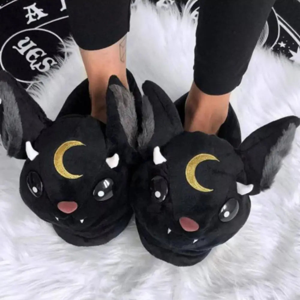 Midnight Batty House Slippers