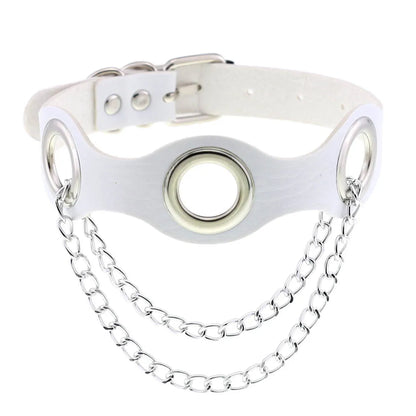 White Punk Choker Necklace