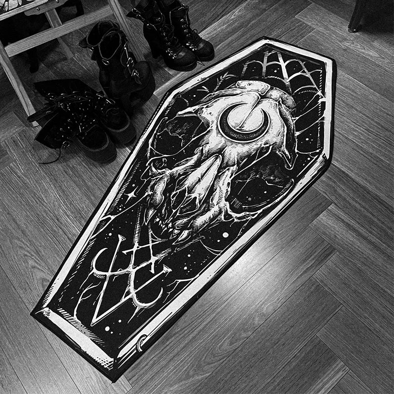 Dark Goth Coffin Rug