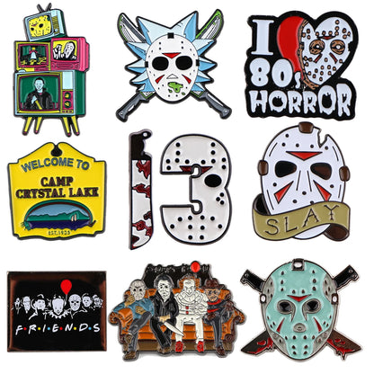 Horror Movie Enamel Pins