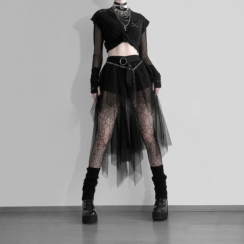 Gothic Mesh Skirt