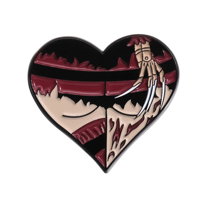 Spooky Heart Enamel Pins