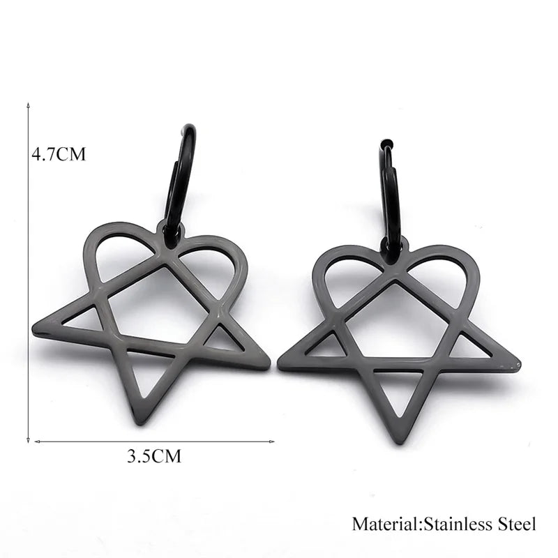 Heartagram Earrings