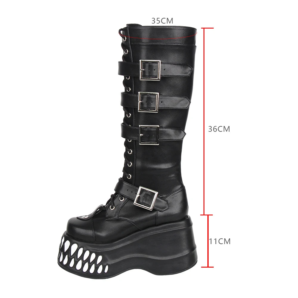 Teeth Monster Platform Combat Boots