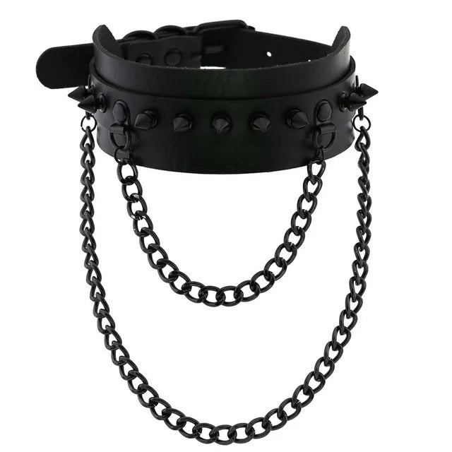 Black Punk Choker Necklace