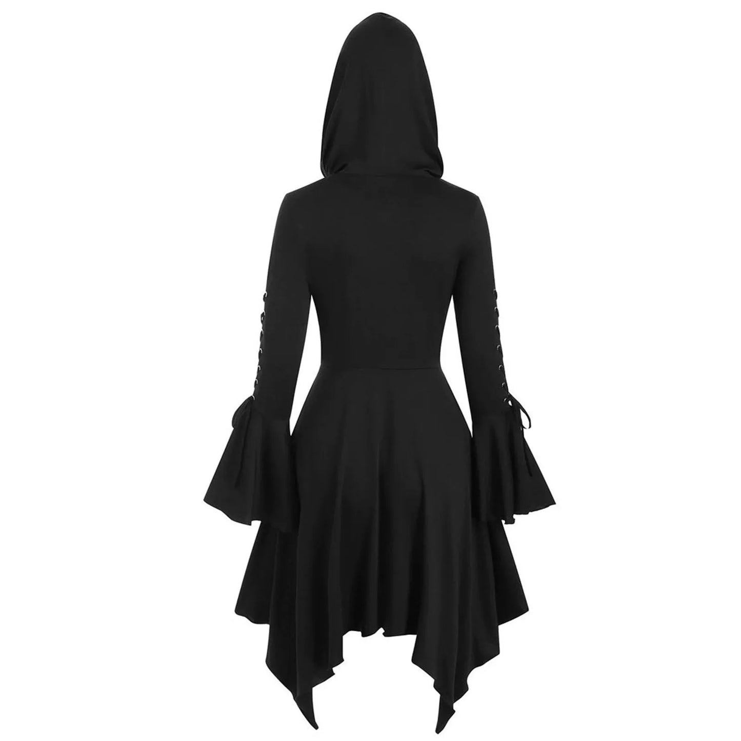 Hooded Gothic Button Up Victorian Coat