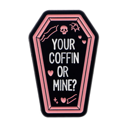 Coffin Enamel Pin