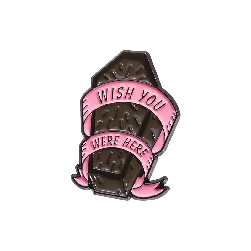 Pink Spooky Enamel Pins