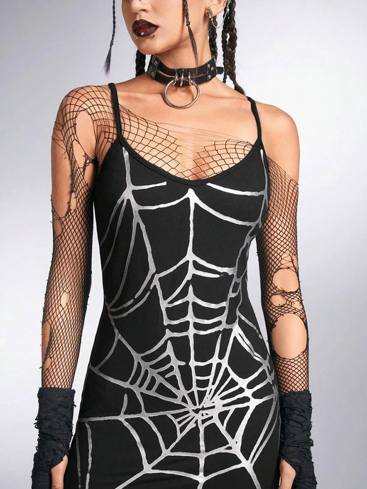 Caught in My Web Dress