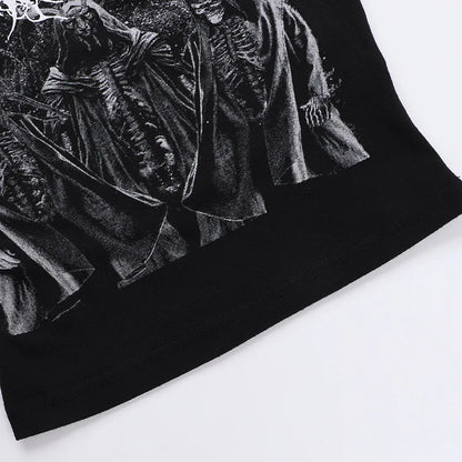 The Dark Wise Men Gothic Graphic Crop Top Shirt