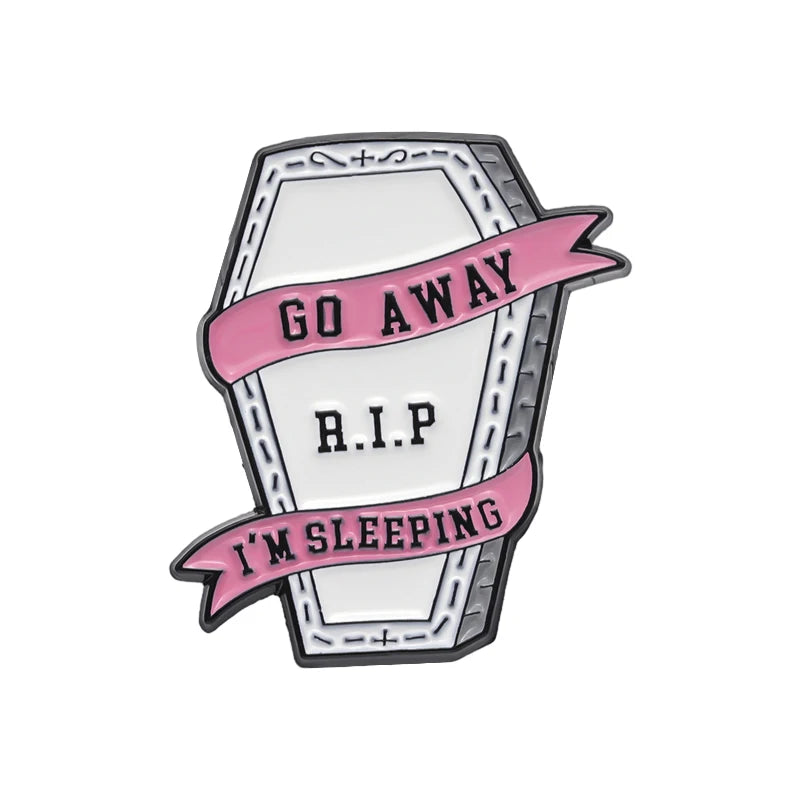 Pink Cute living Dead Girl Enamel Pins