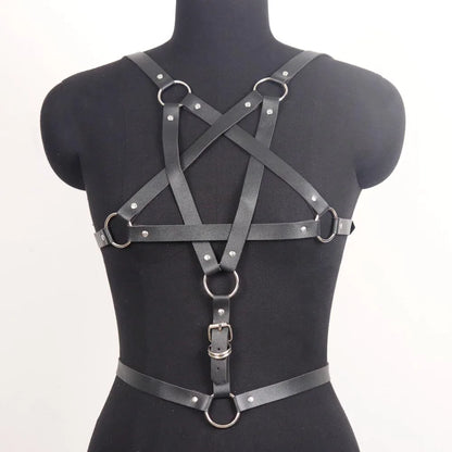 Pentagram Ringed Chest Harness