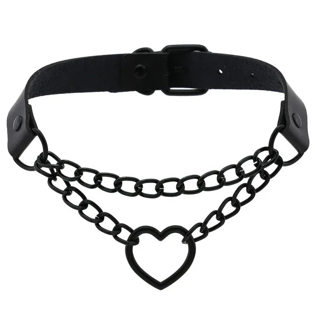 Black Punk Choker Necklace