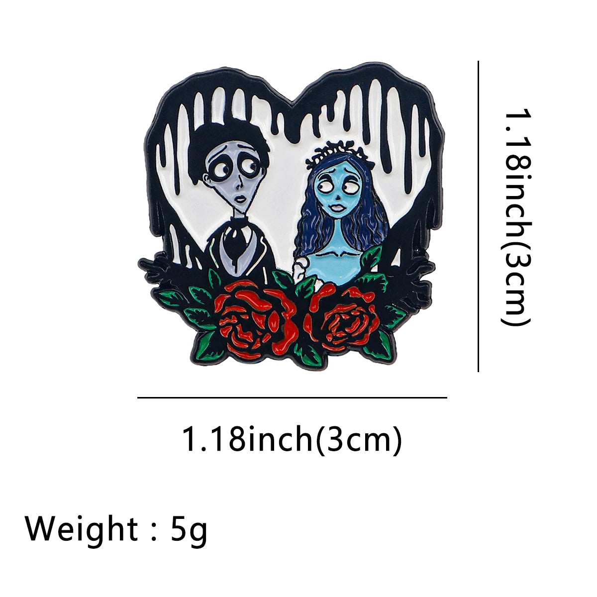 Spooky Movie Couples Enamel Pins