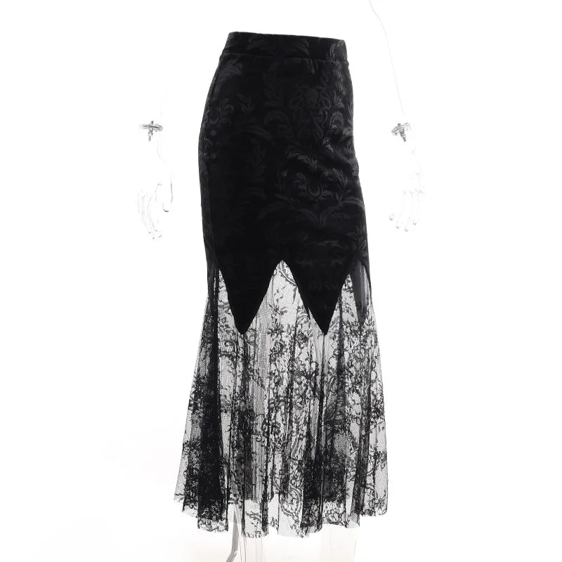 Vintage Black Sheath Skirt